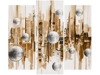 90 80CM OBRAZ T3 ELEM MIASTO ZE SNU BRĄZACH DRUK ŚCIENNY