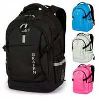 Tornister DUŻY Plecak szkolny czarny Wodoodporny Młodzieżowy 25l OXFORD900