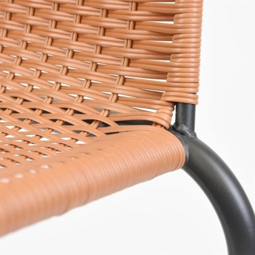 Krzesło ogrodowe bistro, sztaplowane, szary/naturalny na Arena.pl