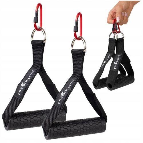 UCHWYT DO WYCIĄGU GÓRNEGO DOLNEGO ATLASU Z KARABIŃCZYKIEM 2szt na Arena.pl