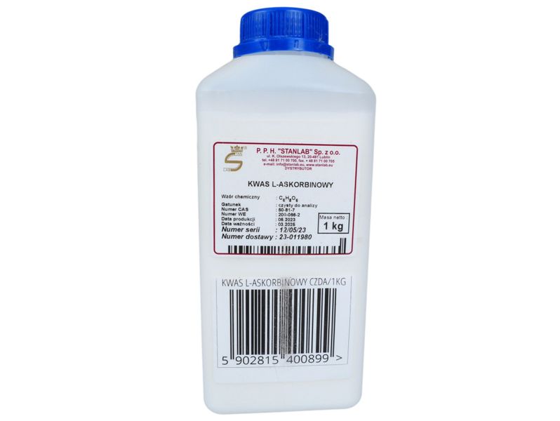 Witamina c 1kg 1000g kwas l-askorbinowy stanlab czda zdjęcie 3