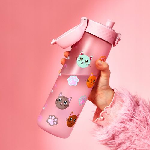 BUTELKA NA WODĘ DLA DZIEWCZYNKI NA TRENING ZABAWNE KOTKI ŁAPKI ION8 0,5 l na Arena.pl