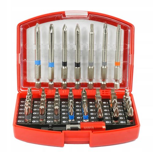 ZESTAW BITÓW KOŃCÓWEK BITY KOŃCÓWKI KLUCZE IMBUS TORX DO WKRĘTARKI + UCHWYT na Arena.pl