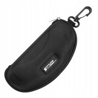 Sportowe ETUI NA OKULARY Futerał Pokrowiec czarny na zamek TWARDE OCHRONNE