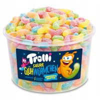 Sour Glowworms - Robaczki - BOX 1050g Trolli