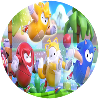 Opłatek na tort Fall Guys