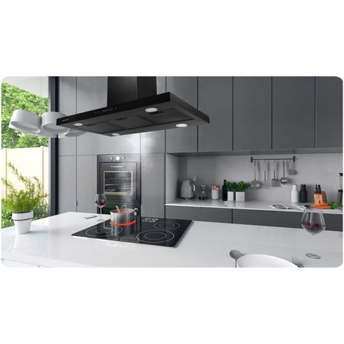 Okap kuchenny 90 cm Czarny Berdsen BE-90E na Arena.pl