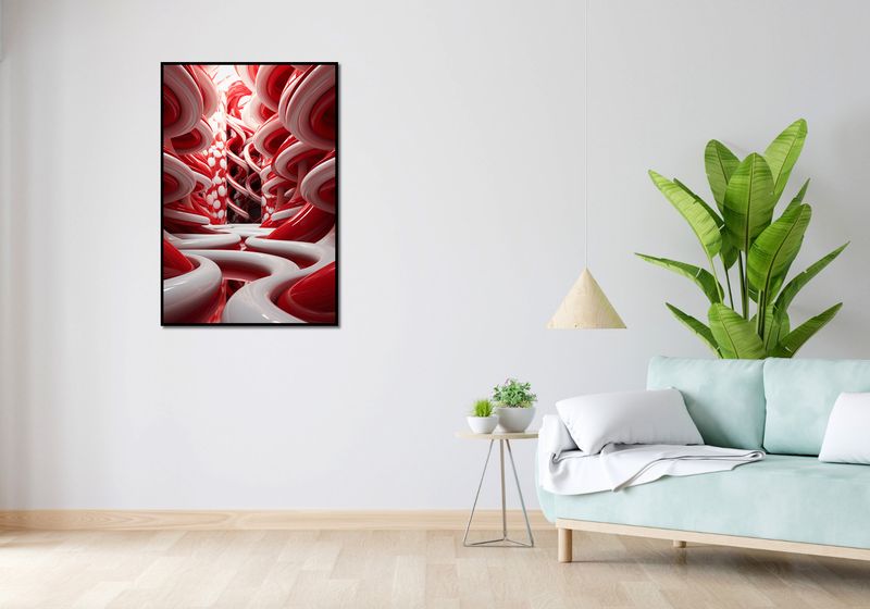 Plakat 68x101cm Czerwone Wiry zdjęcie 4