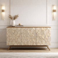 Komoda złota kremowa 150x40x88