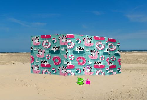 PARAWAN PLAŻOWY Buldożki w wodzie z indywidualnym  napisem 3 PANELE 12.3 na Arena.pl