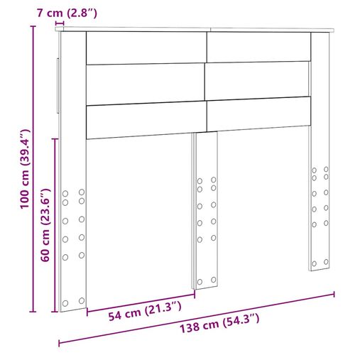 Zagłówek Z zagłówkiem Biały 135 cm Materiał drewnopochodny na Arena.pl