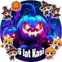 OPŁATEK NA TORT 20CM - HALLOWEEN DEKORACJA URODZINOWA + IMIĘ 15CM 18CM