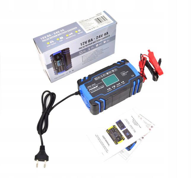 EM PROSTOWNIK FOXSUR 12V&24V 8A LCD zdjęcie 4