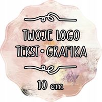 Naklejki ETYKIETY Firmowe dowolny własny nadruk grafika LOGO 100 mm 20szt