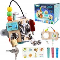 6W1 TABLICA MANIPULACYJNA SENSORYCZNA MONTESSOR