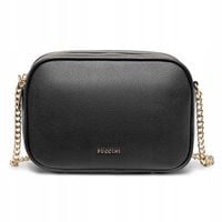 Torebka Damska Crossbody Prostokątna PUCCINI Z Łańcuszkiem Czarna BML058M-1