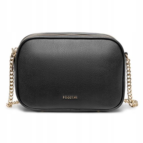 Torebka Damska Crossbody Prostokątna PUCCINI Z Łańcuszkiem Czarna BML058M-1 na Arena.pl