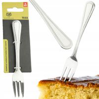 WIDELCZYKI DESEROWE DO CIASTA SREBRNE KOMPLET 6 SZT STAL NIERDZEWA