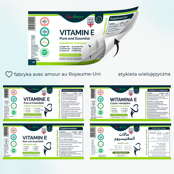 Witamina E 500IU Naturalna Ulepszona Formuła Biodostępna zdjęcie 10