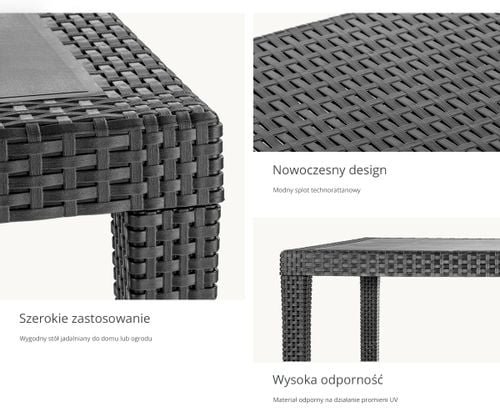 Stół Ogrodowy KING Antracyt EUROHIT Garden na Arena.pl