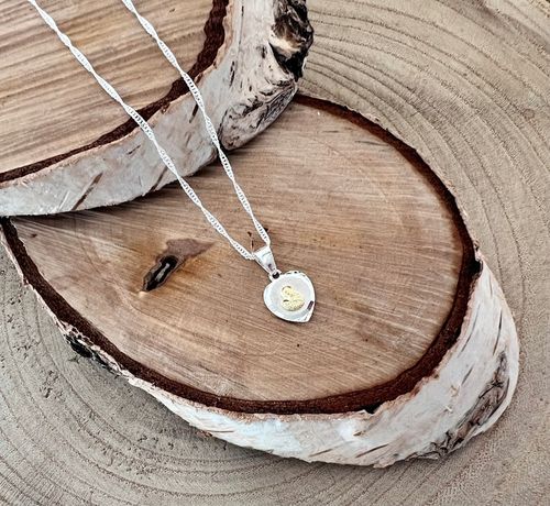 Srebrny łańcuszek 40cm Singapur i medalik serce MB Komunia Chrzest prezent na Arena.pl