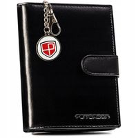 PETERSON czarny portfel męski skórzany antykradzieżowy RFID skóra naturalna