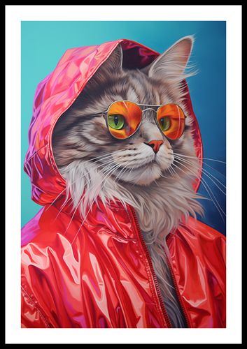 Plakat 40x60cm Kot w Stylu na Arena.pl