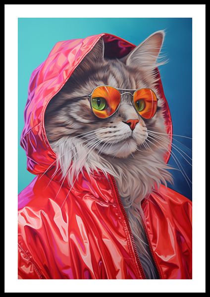 Plakat 40x60cm Kot w Stylu zdjęcie 3