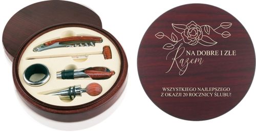 PREZENT NA ROCZNICĘ zestaw do wina z grawerem na Arena.pl