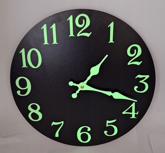 Zegar ścienny 30cm Cichy Fluorescencyjny Świecący zdjęcie 2