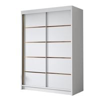 Szafa przesuwna LUNGO IV 120-pojemna garderoba-BIAŁY