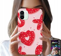ETUI DO XIAOMI REDMI A1 - KOBIECE, MODNE WZORY XOXO SERCE + SZKŁO
