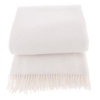 Koc wełniany jagnięcy z frędzlami 160x200 ekri