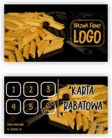 Karty stałego klienta RABATOWE 120 szt TWOJE LOGO nazwa firmy RESTAURACJA