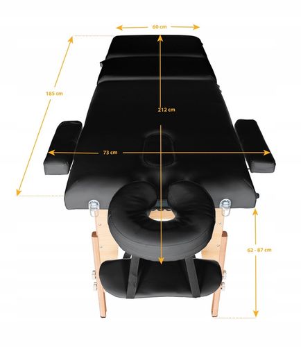 Stół Łóżko Masażu Składany Przenośny Drewniany 3- Segmentowy Leżanka na Arena.pl