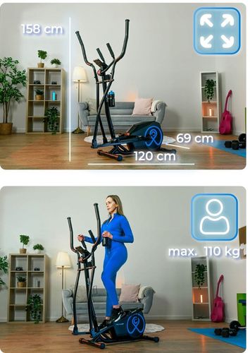 TRENAŻER eliptyczny ORBI-TREK ROWER magnetyczny TRENINGOWY 110KG Thunder na Arena.pl