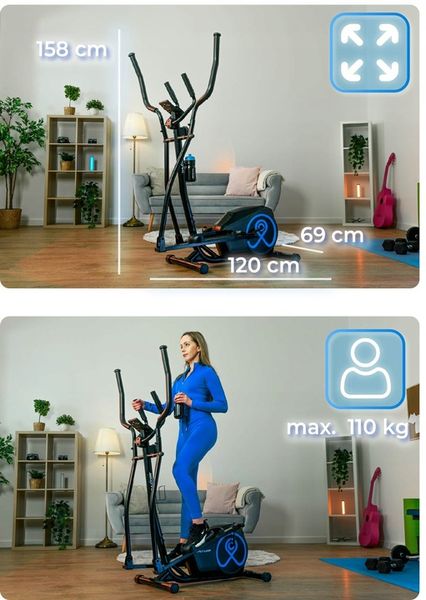 TRENAŻER eliptyczny ORBI-TREK ROWER magnetyczny TRENINGOWY 110KG Thunder zdjęcie 3