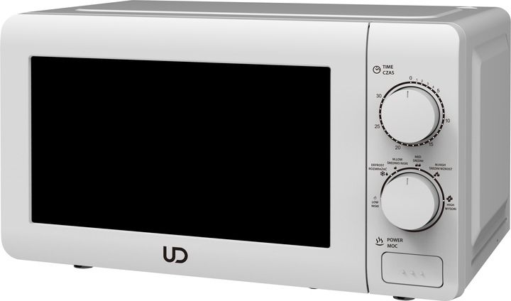 BIAŁA KUCHENKA MIKROFALOWA MIKROFALÓWKA MIKROFALA UD TIMER 700W 20l LITRÓW zdjęcie 5