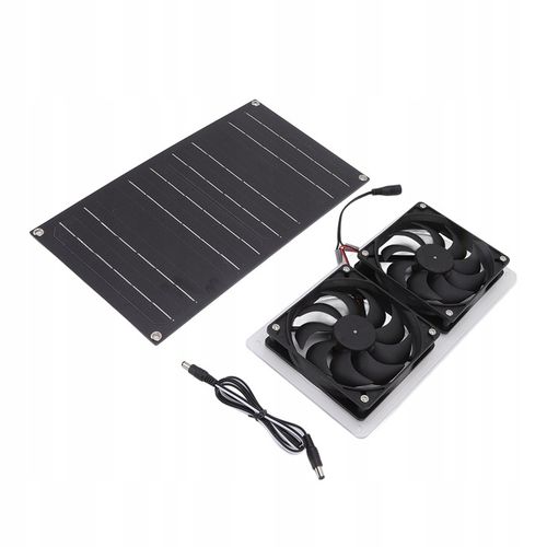 WENTYLATOR 12V + PANEL SOLARNY SŁONECZNY 100W USB na Arena.pl