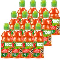 Kubuś 100% Sok jabłko marchew banan truskawka 300 ml x 12 sztuk