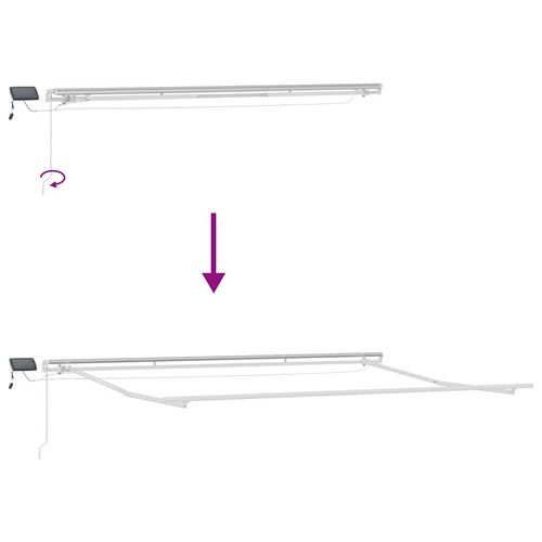 Markiza zwijana with niebiesko-biały 4.5 x 3 m Tkanina i metal na Arena.pl