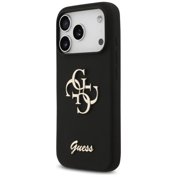 etui guess silicone big 4g script do     iphone 17 pro czarny zdjęcie 2
