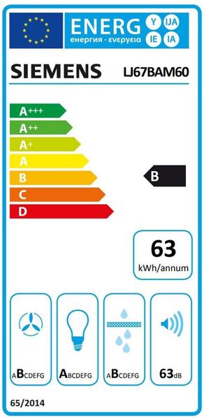 Okap do zabudowy Siemens LJ67BAM60 zdjęcie 4