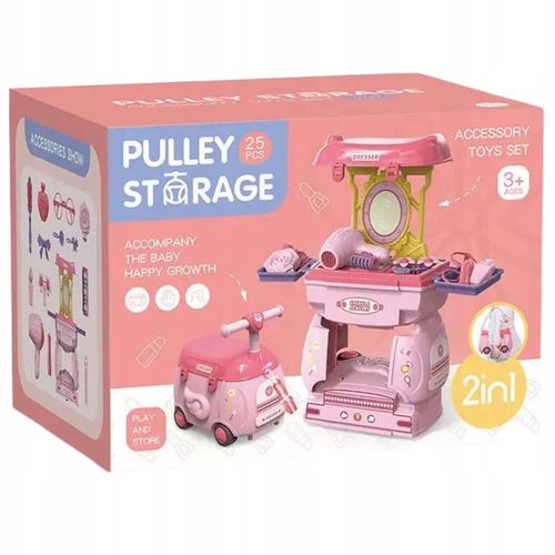 Toaletka Jeździk Walizka Suszarka Lusterko Kosmetyki Zestaw Dla Dziewczynki na Arena.pl