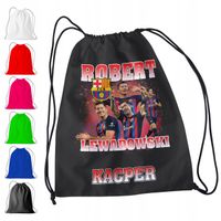 WOREK PLECAK SPORTOWY NA WF DLA DZIECI - LEWANDOWSKI + IMIĘ! PIŁKA NOŻNA