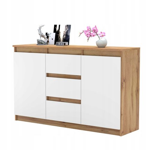 Komoda WOTAN BIALA z szufladami Duza Szafka AGA 120cm do Sypialni na Arena.pl