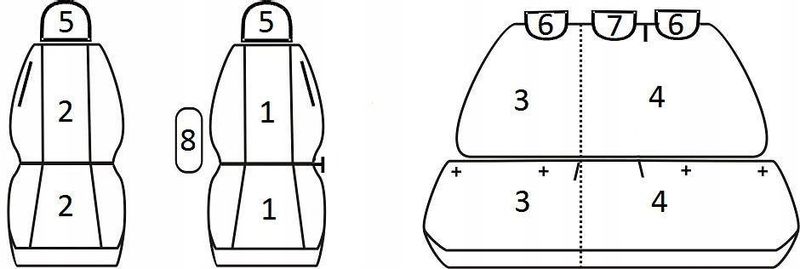 Pokrowce miarowe do Citroen Nemo (2007-2017r) zdjęcie 2