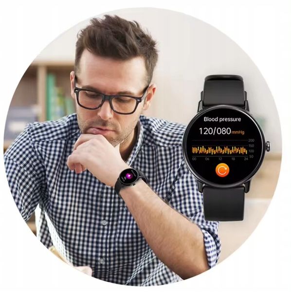 ZEGAREK SMARTWATCH SPORTOWY ROZMOWY MĘSKI DAMSKI POLSKIE MENU CZARNY 2PASKI zdjęcie 13