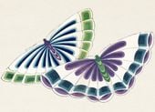 Plakat 18x13cm Butterfly 9, Sekka Japoński Vintage do Salonu
