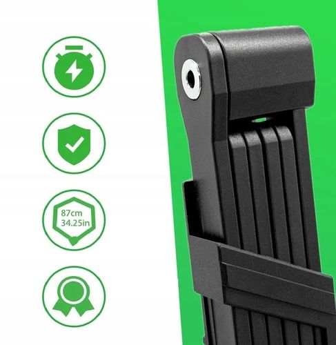 Blokada rowerowa składana PAKKO z uchwytem i 2 kluczami 85cm (E011) na Arena.pl